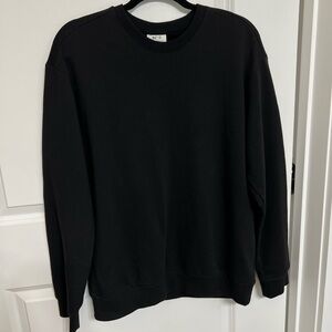 H&M Men’s Black Fleece Crewneck Sweatshirt Size Small Like New